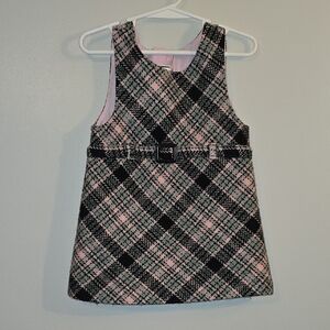 Rare Editions Plaid Dress with Belt